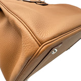 エルメス HERMES オータクロア40 U刻印 ゴールド シルバー金具 トゴ メンズ ハンドバッグ