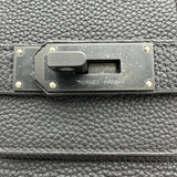 エルメス HERMES オータクロア40 K刻印 ブラック ブラック金具 トゴ ユニセックス ハンドバッグ