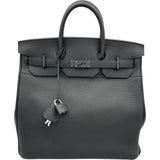 エルメス HERMES オータクロア40 K刻印 ブラック ブラック金具 トゴ ユニセックス ハンドバッグ