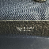 エルメス HERMES ガーデンパーティPM Y刻印 ダークブルー シルバー金具 トワル レディース ハンドバッグ