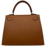 エルメス HERMES ケリー25 外縫い G刻印 ゴールド シルバー金具 ヴォーマダム レディース ショルダーバッグ