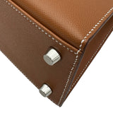 エルメス HERMES ケリー25 外縫い G刻印 ゴールド シルバー金具 ヴォーマダム レディース ショルダーバッグ