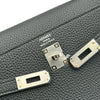 エルメス HERMES ケリー25 内縫い K刻印 ブラック/シルバー金具 トゴ レディース ショルダーバッグ