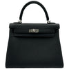 エルメス HERMES ケリー25 内縫い K刻印 ブラック/シルバー金具 トゴ レディース ショルダーバッグ