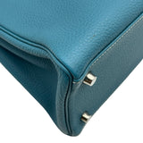 エルメス HERMES ケリー28 内縫い ▢L刻印 ブルージーン シルバー金具 トゴ レディース ハンドバッグ
