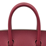 エルメス HERMES バーキン25 B刻印 ルビー ゴールド金具 トゴ レディース ハンドバッグ