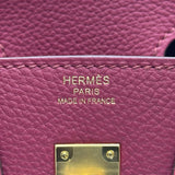 エルメス HERMES バーキン25 B刻印 ルビー ゴールド金具 トゴ レディース ハンドバッグ