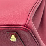 エルメス HERMES バーキン25 B刻印 ルビー ゴールド金具 トゴ レディース ハンドバッグ