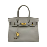 エルメス HERMES バーキン30 B刻印 グリペール/ゴールド金具 エプソン レディース ハンドバッグ