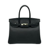 エルメス HERMES バーキン30 U刻印 ブラック/シルバー金具 エプソン レディース ハンドバッグ