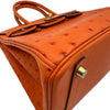 エルメス HERMES バーキン30 A刻印 タンジェリン ゴールド金具 オーストリッチ レディース ハンドバッグ