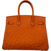 エルメス HERMES バーキン30 A刻印 タンジェリン ゴールド金具 オーストリッチ レディース ハンドバッグ