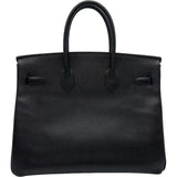 エルメス HERMES バーキン35 □B刻印 ブラック ゴールド金具 アルデンヌ レディース ハンドバッグ