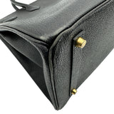 エルメス HERMES バーキン35 □B刻印 ブラック ゴールド金具 アルデンヌ レディース ハンドバッグ