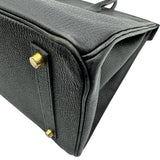 エルメス HERMES バーキン35 □B刻印 ブラック ゴールド金具 アルデンヌ レディース ハンドバッグ