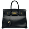 エルメス HERMES バーキン35 □A刻印 ブラック ゴールド金具 アルデンヌ レディース ハンドバッグ