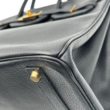エルメス HERMES バーキン35 □A刻印 ブラック ゴールド金具 アルデンヌ レディース ハンドバッグ