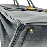エルメス HERMES バーキン35 □A刻印 ブラック ゴールド金具 アルデンヌ レディース ハンドバッグ