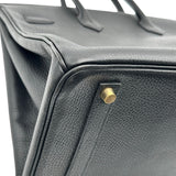 エルメス HERMES バーキン35 □A刻印 ブラック ゴールド金具 アルデンヌ レディース ハンドバッグ