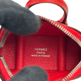 エルメス HERMES ボリードオンホイールズ B刻印 ルージュクー シルバー金具 シェーブル レディース チャーム