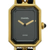 シャネル CHANEL プルミエール S H0001 ブラック ゴールドプレーテッド クオーツ レディース 腕時計