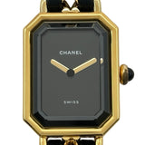 シャネル CHANEL プルミエール L H0001 ブラック ゴールドプレーテッド クオーツ レディース 腕時計