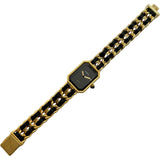 シャネル CHANEL プルミエール L H0001 ブラック ゴールドプレーテッド クオーツ レディース 腕時計
