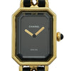 シャネル CHANEL プルミエール M H0001 ブラック ゴールドプレーテッド クオーツ レディース 腕時計