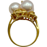 ミキモト MIKIMOTO リング ゴールド K18 パール ダイヤモンド ジュエリー