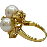 ミキモト MIKIMOTO リング ゴールド K18 パール ダイヤモンド ジュエリー
