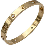 カルティエ Cartier ラブブレスハーフダイヤ ピンクゴールド Au750 ダイヤモンド ジュエリー