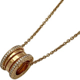 ブルガリ BVLGARI ビーゼロワンダイヤネックレス ピンクゴールド Au750 ダイヤモンド ジュエリー