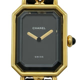 シャネル CHANEL プルミエール M H0001 ブラック ゴールドプレーテッド クオーツ レディース 腕時計