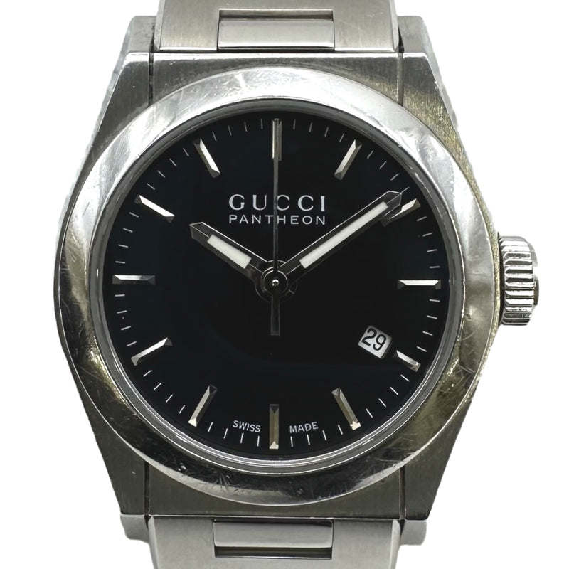 グッチ GUCCI パンテオン 115.5 ブラック ステンレススチール クオーツ
