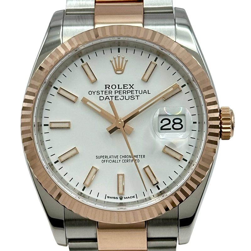 ロレックス ROLEX デイトジャスト36 126231 ホワイト ピンクゴールド/ステンレススチール 自動巻き メンズ 腕時計 ロレックス ROLEX デイトジャスト36 126231 ホワイト ピンクゴールド