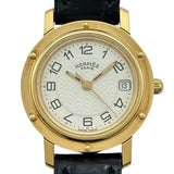 エルメス HERMES クリッパー CL4.285 ホワイト ゴールド クオーツ レディース 腕時計