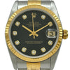 ロレックス ROLEX デイトジャスト 68273G ブラック ゴールド/ステンレススチール 自動巻き ボーイズ 腕時計