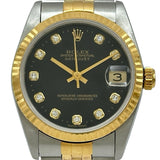 ロレックス ROLEX デイトジャスト 68273G ブラック ゴールド/ステンレススチール 自動巻き ボーイズ 腕時計