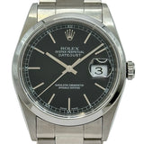 ロレックス ROLEX デイトジャスト 16200 ブラック ステンレススチール 自動巻き メンズ 腕時計