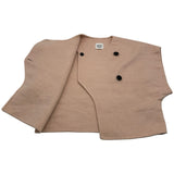 エルメス HERMES フェロヌリーカシミヤショットコート 6E0245DA ピンク カシミヤ レディース ポンチョ