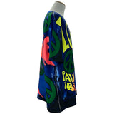 ロエベ LOEWE x Paulas Ibiza プリント半袖Tシャツ H616Y22X34 ブルー コットン メンズ 半袖Ｔシャツ