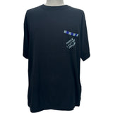 ルイ・ヴィトン LOUIS VUITTON ビーズロゴ半袖Tシャツ HRN28W ブラック コットン メンズ 半袖Ｔシャツ
