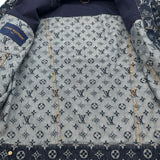 ルイ・ヴィトン LOUIS VUITTON モノグラム総柄デニムジャケット HRA79W インディゴ デニム メンズ デニムジャケット
