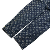 ルイ・ヴィトン LOUIS VUITTON モノグラム総柄デニムジャケット HRA79W インディゴ デニム メンズ デニムジャケット