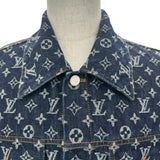 ルイ・ヴィトン LOUIS VUITTON モノグラム総柄デニムジャケット HRA79W インディゴ デニム メンズ デニムジャケット