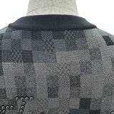 ルイ・ヴィトン LOUIS VUITTON ダモフラージュジャガードニットセーター HSN92W ブラック コットン メンズ ニット