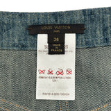 ルイ・ヴィトン LOUIS VUITTON モノグラム総柄デニムミニスカート F9SK04 ブルー デニム レディース ミニスカート