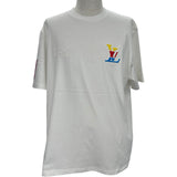 ルイ・ヴィトン LOUIS VUITTON ×NBA 刺繍ロゴ半袖Tシャツ HRY53W ホワイト コットン メンズ 半袖Ｔシャツ