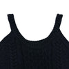 ミュウミュウ miu miu ケーブルニットチュニック MMA523 ネイビー ウール レディース ニット