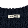 ミュウミュウ miu miu ケーブルニットチュニック MMA523 ネイビー ウール レディース ニット
